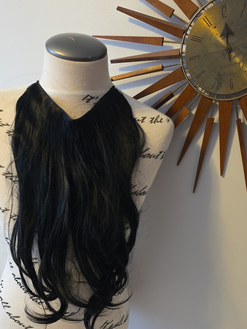 Halo Black Long Wavy Hair Extension